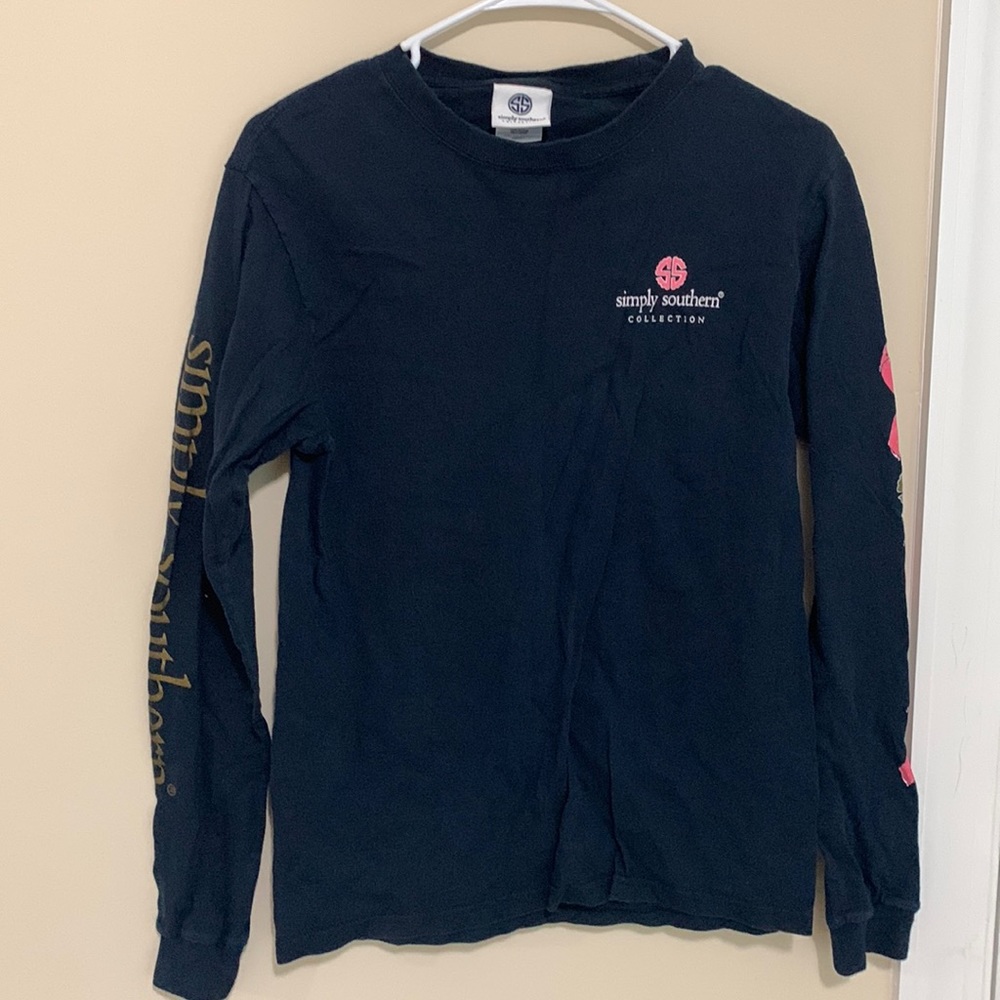 Navy Blue Simply Southern Long Sleeve Tee